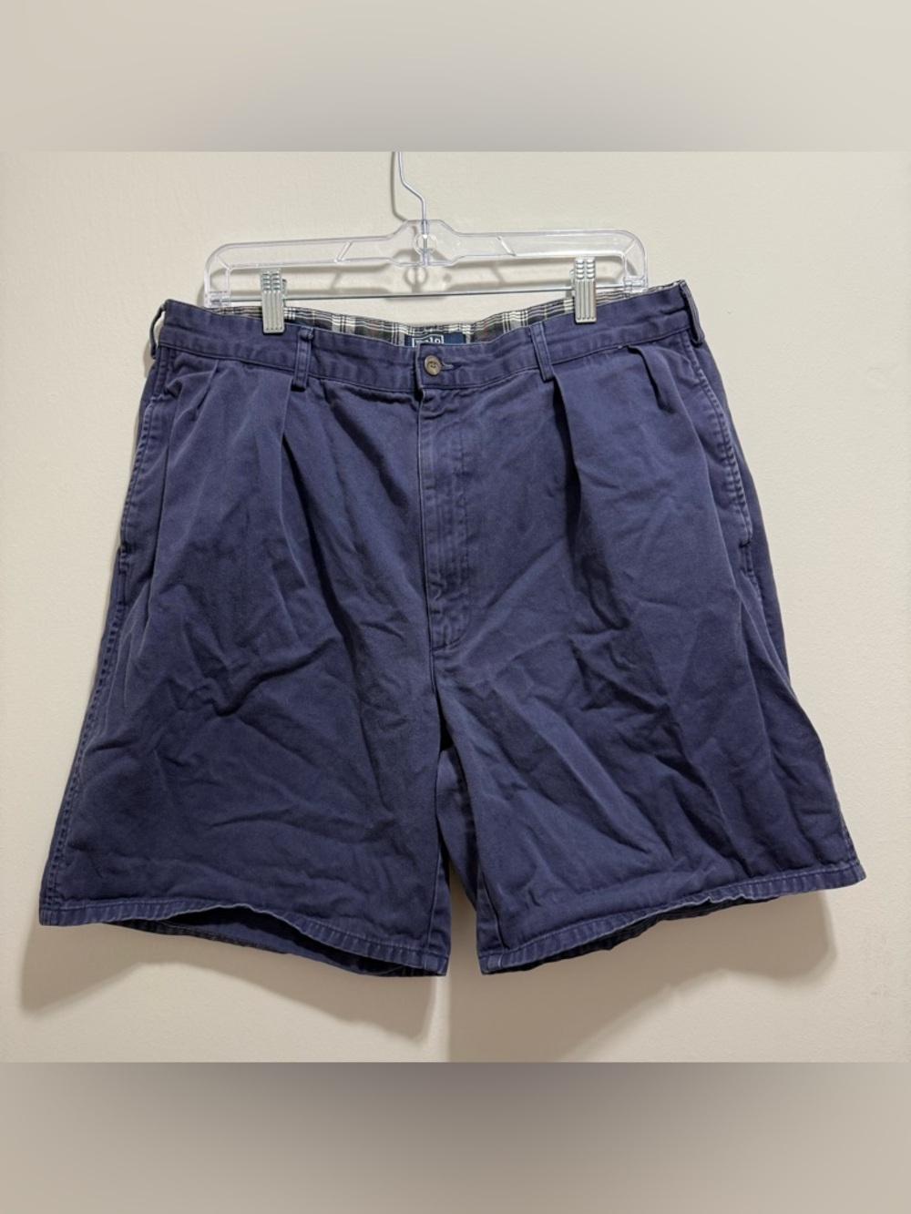 VTG 90s Polo Ralph Lauren Pleated The Classic Golf Shorts Navy 17”